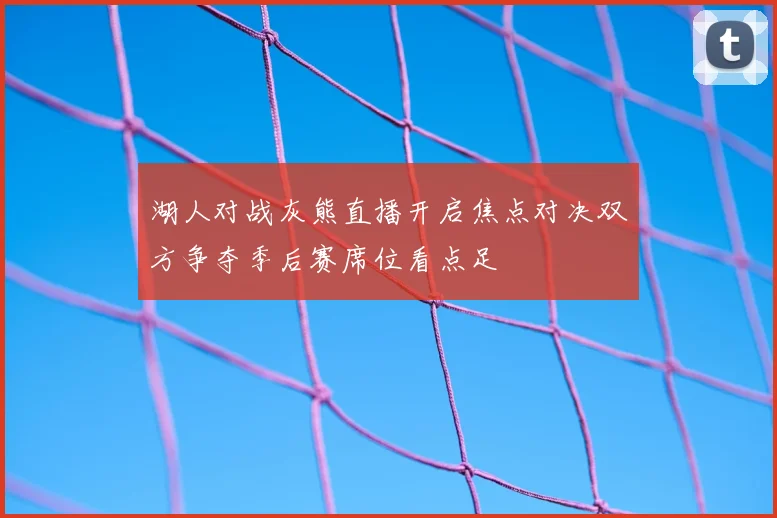 湖人对战灰熊直播开启焦点对决双方争夺季后赛席位看点足